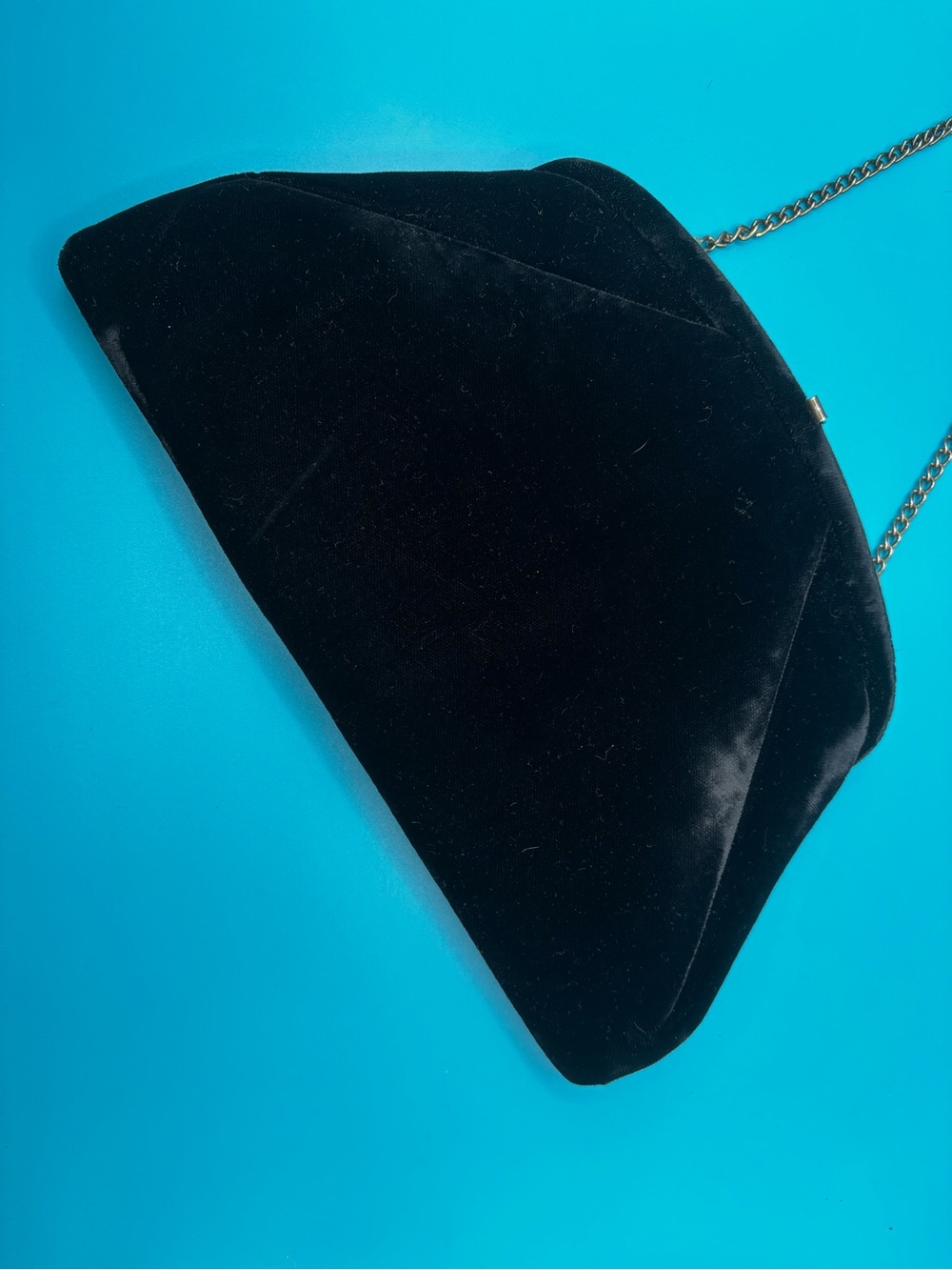 1940s Admiral Velvet Chain-Handle Evening Clutch